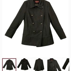 7 For All Mankind Wool Double Breasted Pea Coat